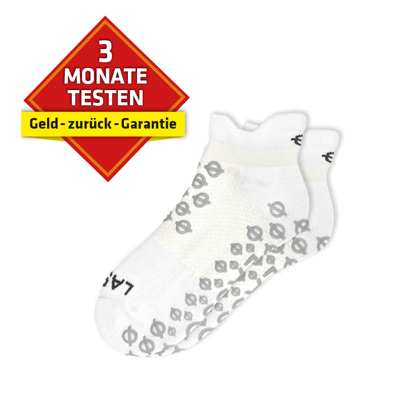 K-Active_58560_Lasso_Sneakersocke_Grip_weiss_3Monate Lasso® Sneakersocken mit Grip