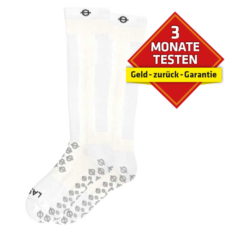 K-Active_58552_Lasso_Kompressionsstruempfe_knielang_Grip_weiss_3Monate Lasso® Kompressionsstrümpfe knielang mit Grip