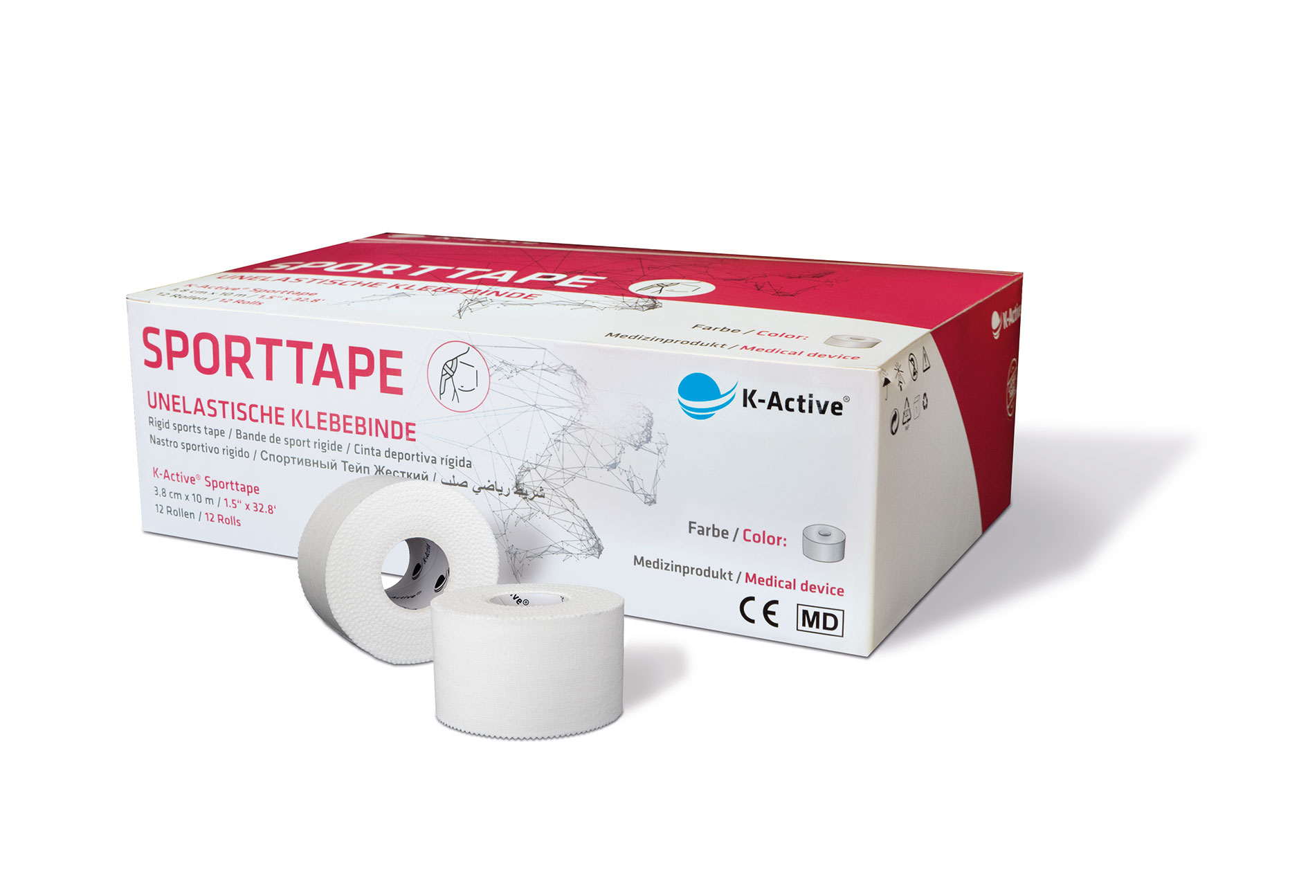 K-Active® Sporttape, 3,8 cm, 12er-Box